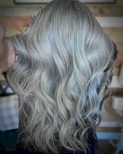 Platinum Blonde Hair with Lowlights