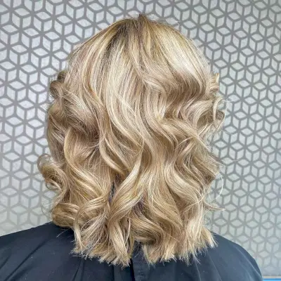 Blonde Hair with Caramel Lowlights
