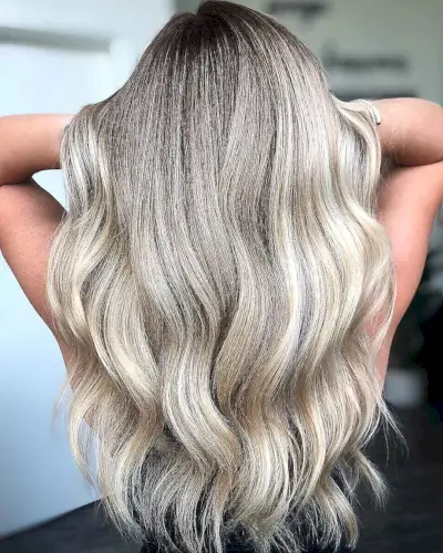 Blonde Hair with Lowlights and a Shadow Root