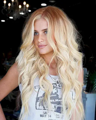 Long Blonde Color Combo with Added Length
