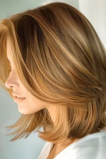 Idea colore capelli lob biondo miele scuro.
