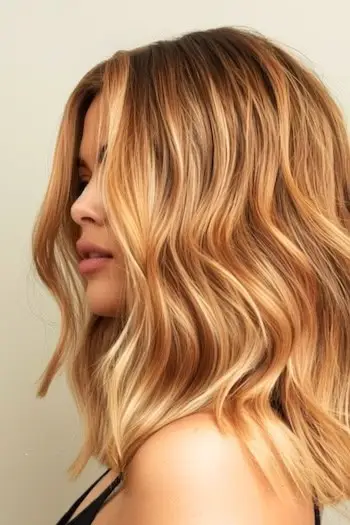 Onde biondo miele scuro con riflessi Idea colore capelli.