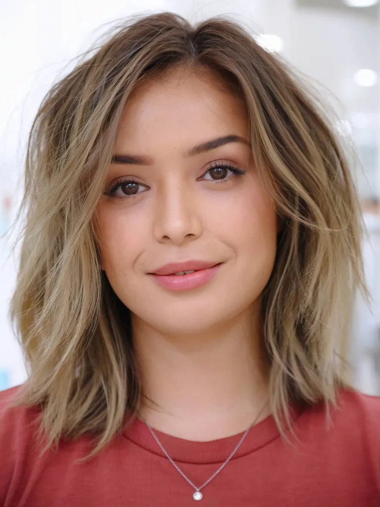 Apšiuręs stulpelis su gilia šonine dalimi ploniems plaukams' title=