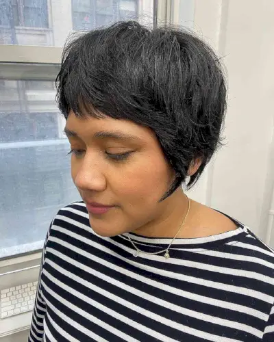 Long Shaggy Bixie Cut for Oval Faces