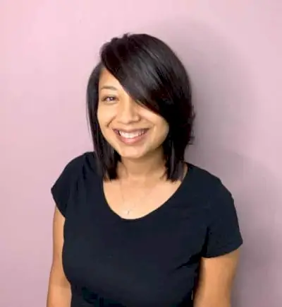 Sew in bob with side bangs