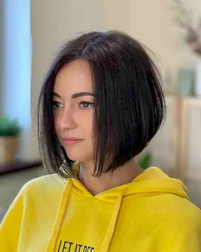 Low-Maintenance Neck-Length Short Angled Bob