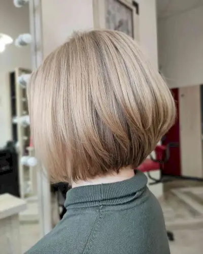Short Neck-Length A-Line Bob for Thick Hair