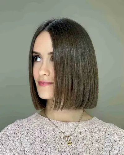 Neck-Length Sleek Blunt Bob