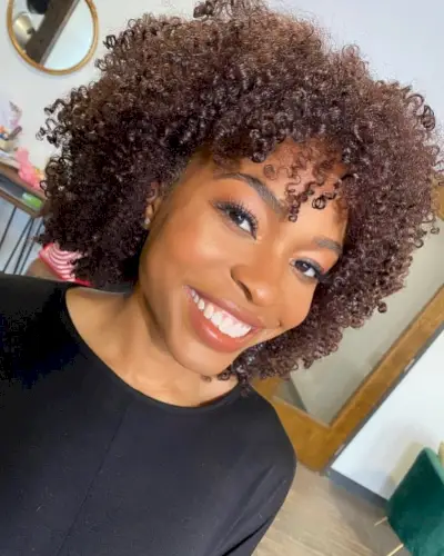 Kinky Bob with Bangs