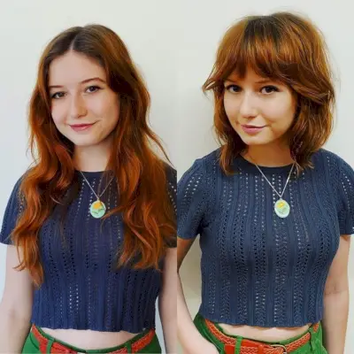 Shaggy Lob with Bangs