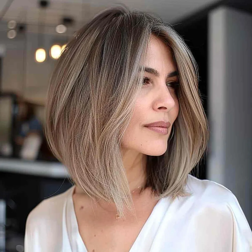 Gradert lob-hårklipp' title=