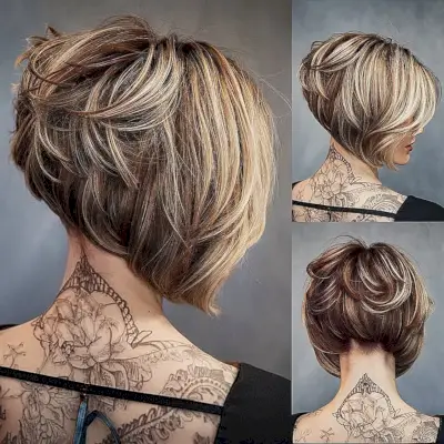 Stacked Bob with an Undercut Design