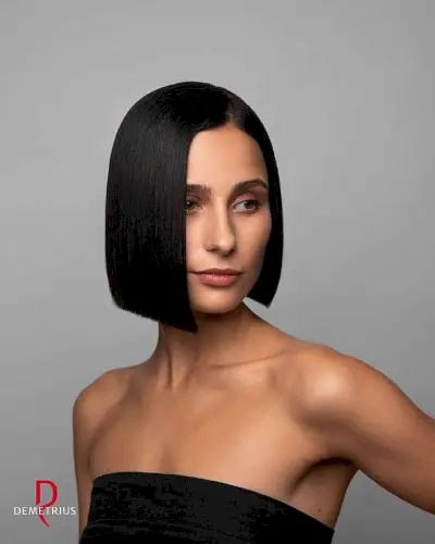Sleek Blunt Bob for Straight Hair