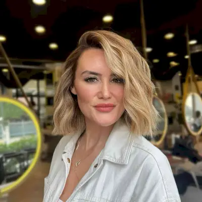 Messy Side-Parted Blunt Bob