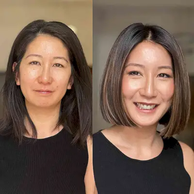 Sleek Blunt Slob Bob Cut at Chin-Length