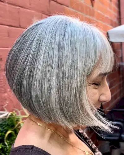 Grey Swing Bob with Fringe