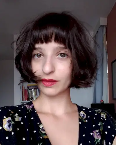 Casual short blunt bob with bangs