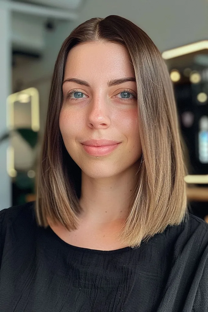 garāks bobs apaļai sejai' title=