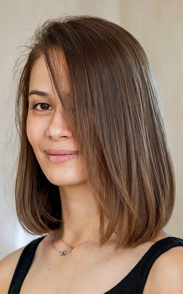 Taisna daiva ar smalkiem slāņiem un dziļu sānu daļu' title=