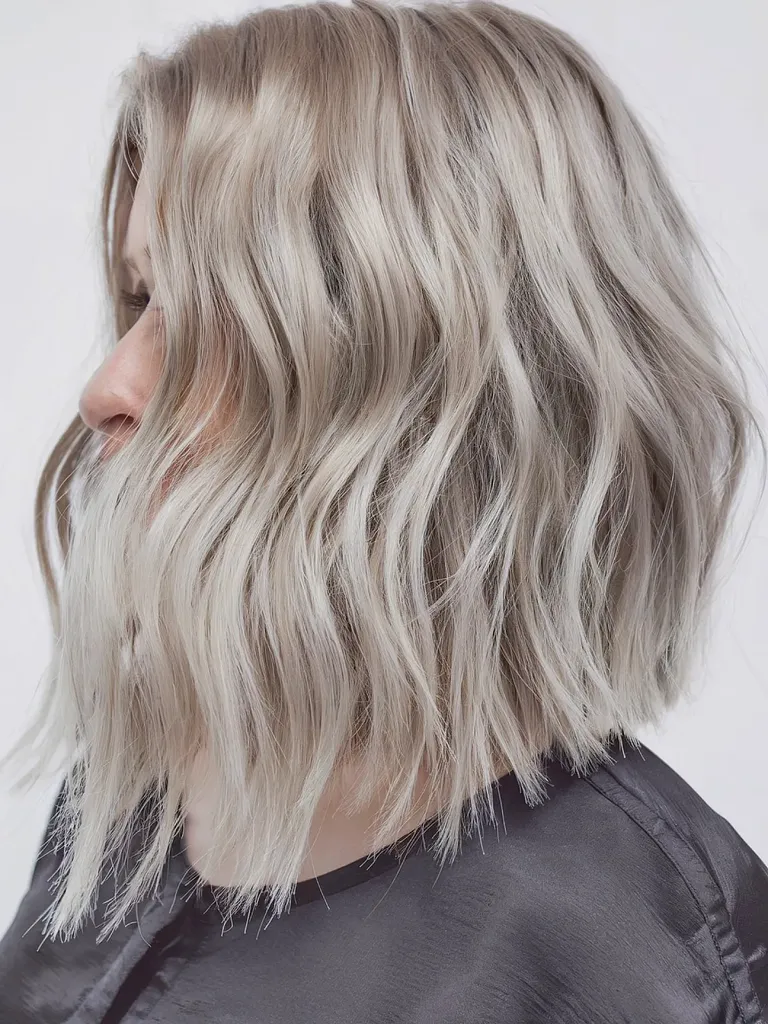 pelnu blonda loba griezums' title=