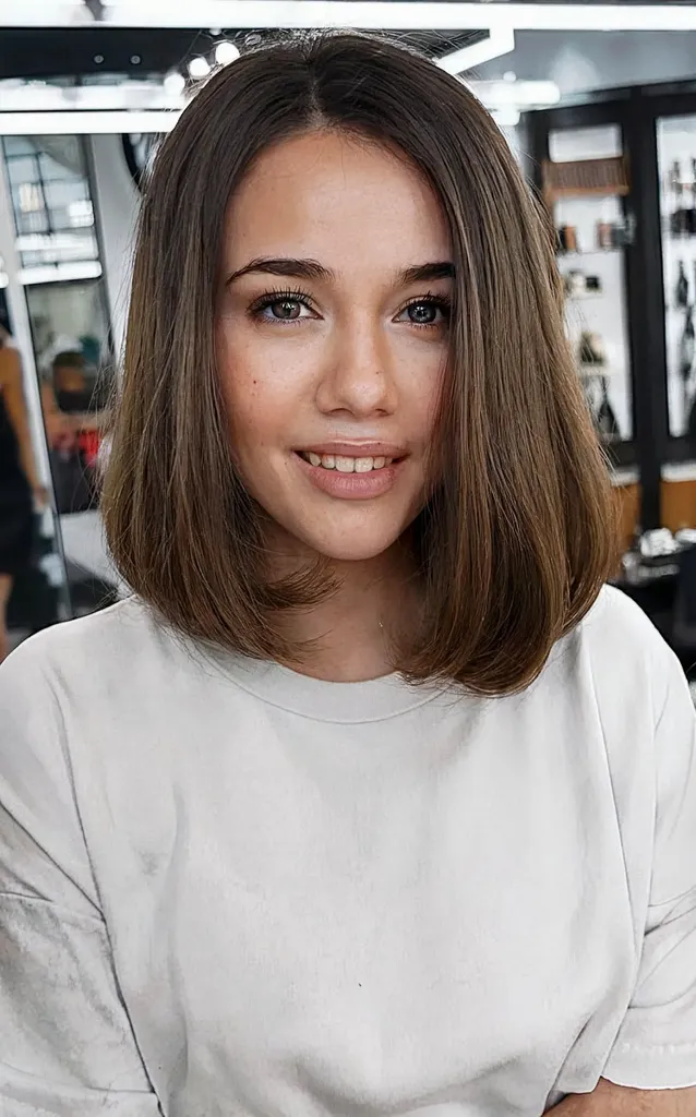 Lieliskas garā Boba pārvērtības bieziem matiem' title=