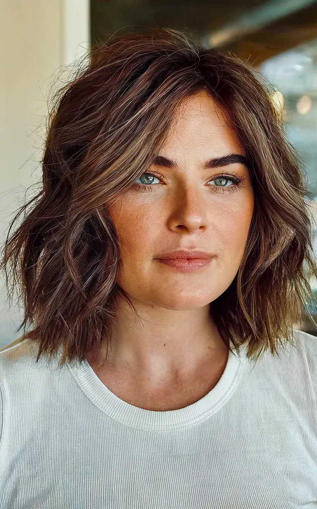 Lobs ar bez sprādzieniem un slāņiem sievietēm ar ovālu seju' title=