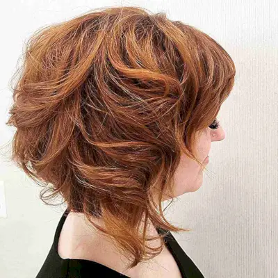 Textured Inverted Bob for Thick Hair