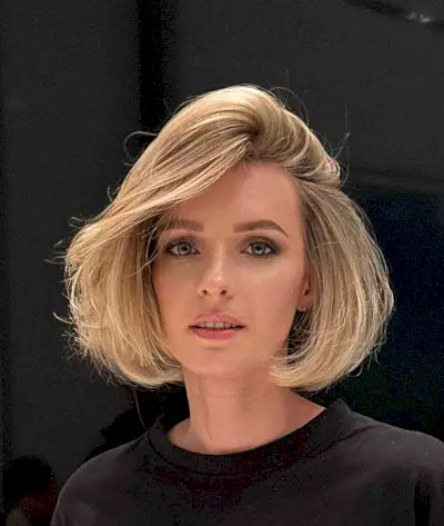 Thick Airy Bob with Deep SIde Part