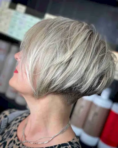 Asymmetrical Bob with an Undercut for thick hair