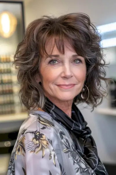 Bullet bob with textured ends for thick hair and soft bangs