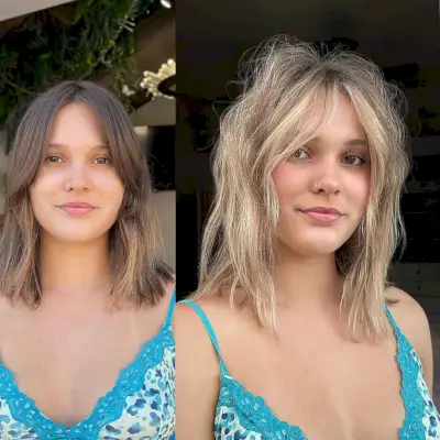 Longer Bob with Curtain Bangs