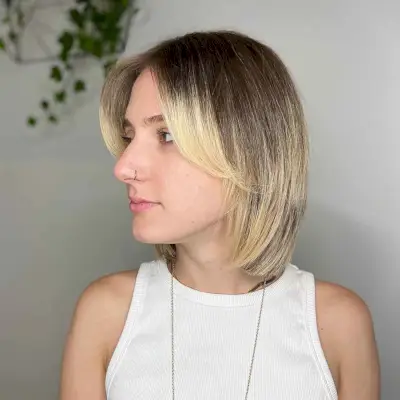 Lob with Curtain Bangs