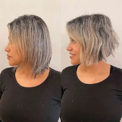 Short Choppy Angled Bob