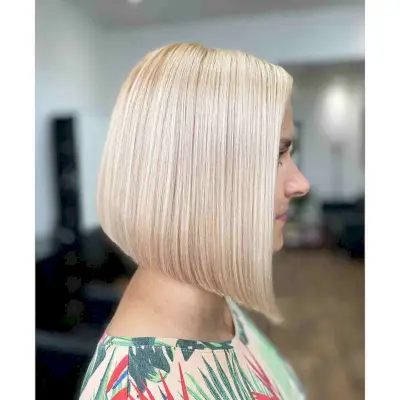 Trendy Medium Angled Bob with Layers