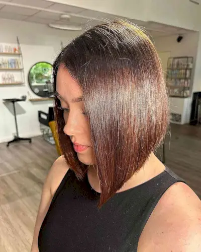 A-Line Slob Bob Cut for ladies with straight fine hair