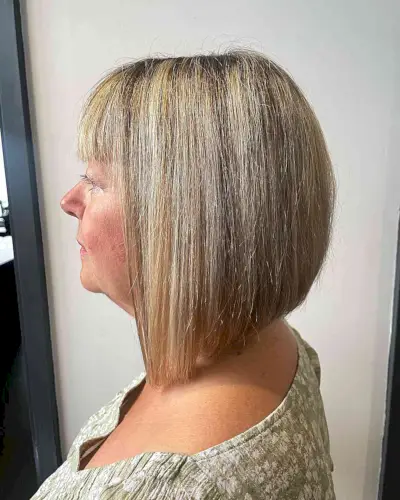 Horizontal Graduated A-Line with Bangs