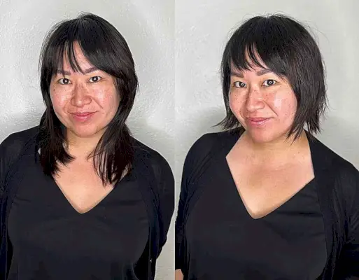 Short Choppy Haircut with Razored Fringe