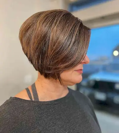 Razored Inverted Bob Cut