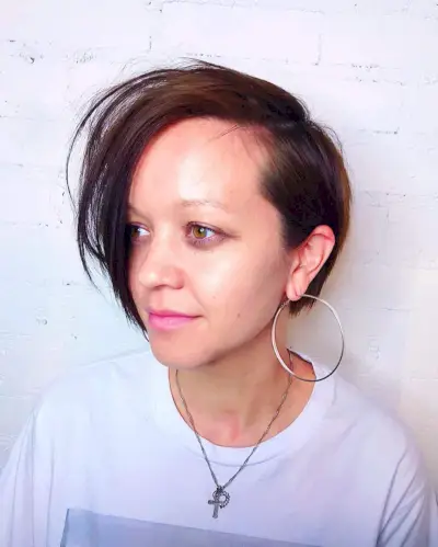 Edgy Asymmetrical Razor Cut Bob