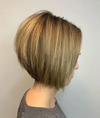 Razored Blonde Chin Length Bob Haircut