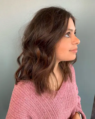 trendy razored long bob cut