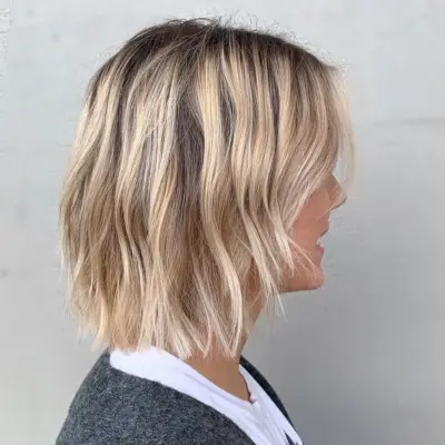 Blunt Razor Cut Beachy Bob