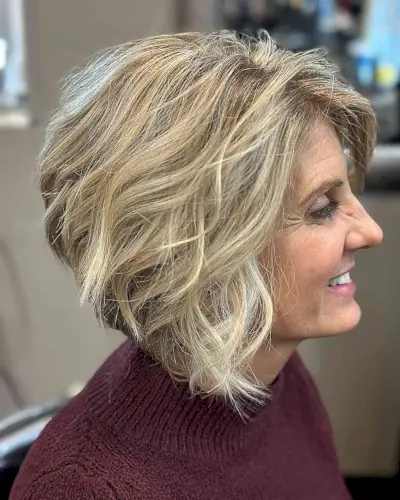 Wavy Stacked Bob