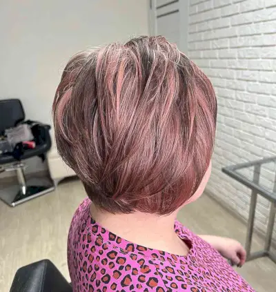 Stacked Wispy Bob with Shorter Layers