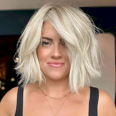 Dimensional Barbie-Inspired Blonde Textured Bob