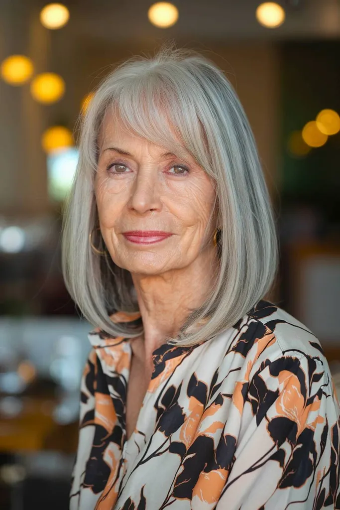 Asimetrični bob s pažki, ki dajejo mladosten in prefinjen pridih' title=