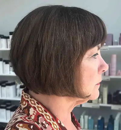 Chin-Length Precision Bob with Soft Graduation and Full Bangs