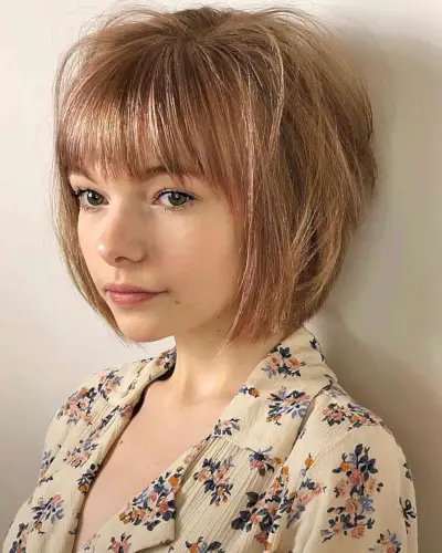 Short Messy and Tousled Bob with Layers and Bangs