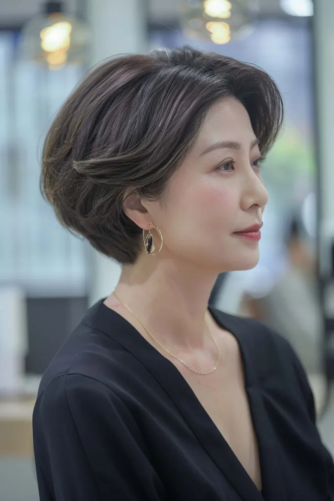 Výrazný bob s podstřihem pro husté vlasy s delší horní vrstvou' title=