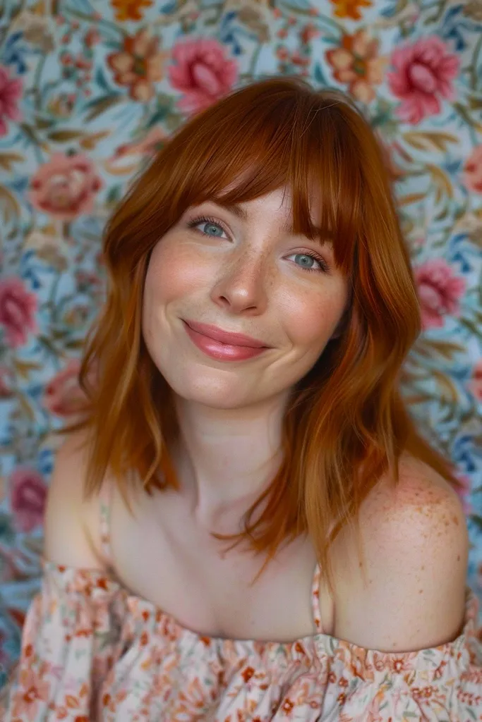 Leštěný dlouhý francouzský bob pro oválný obličej s třásněmi' title=